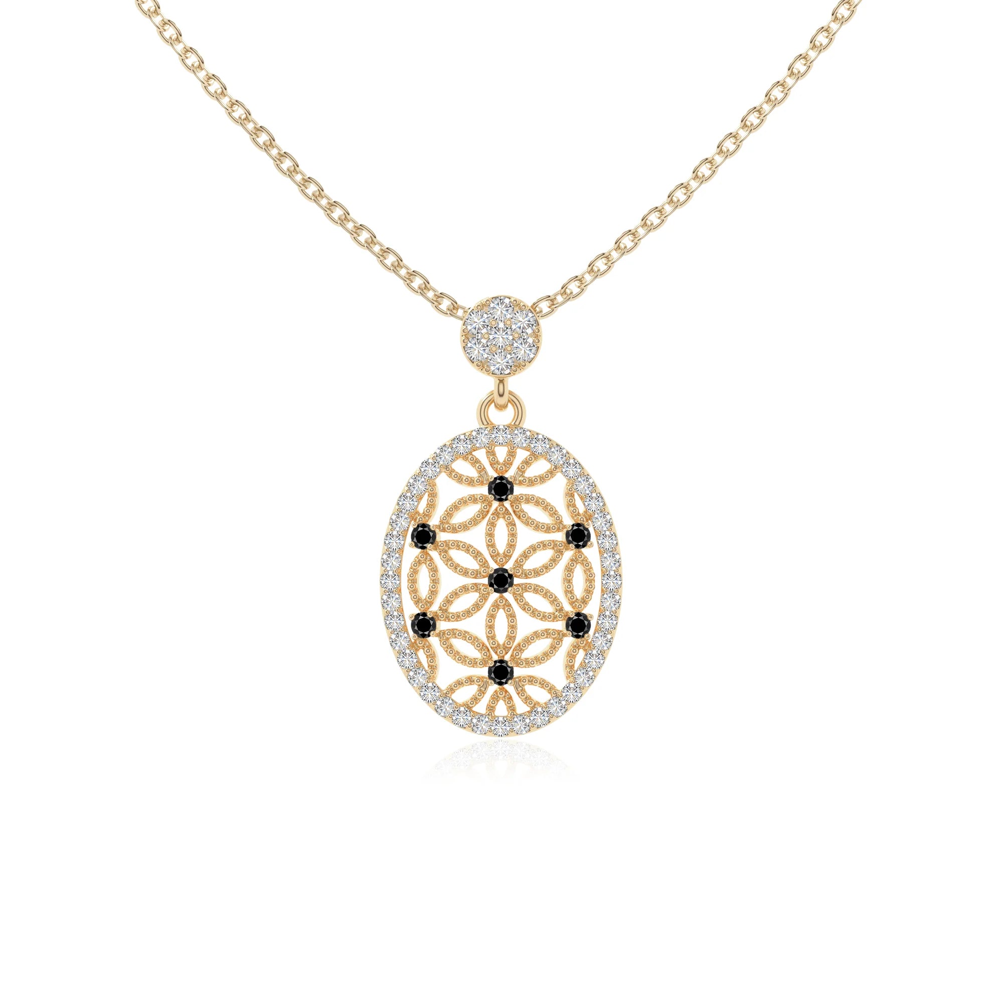 natural black-onyx infinity love knot necklaces in yellow gold vermeil 