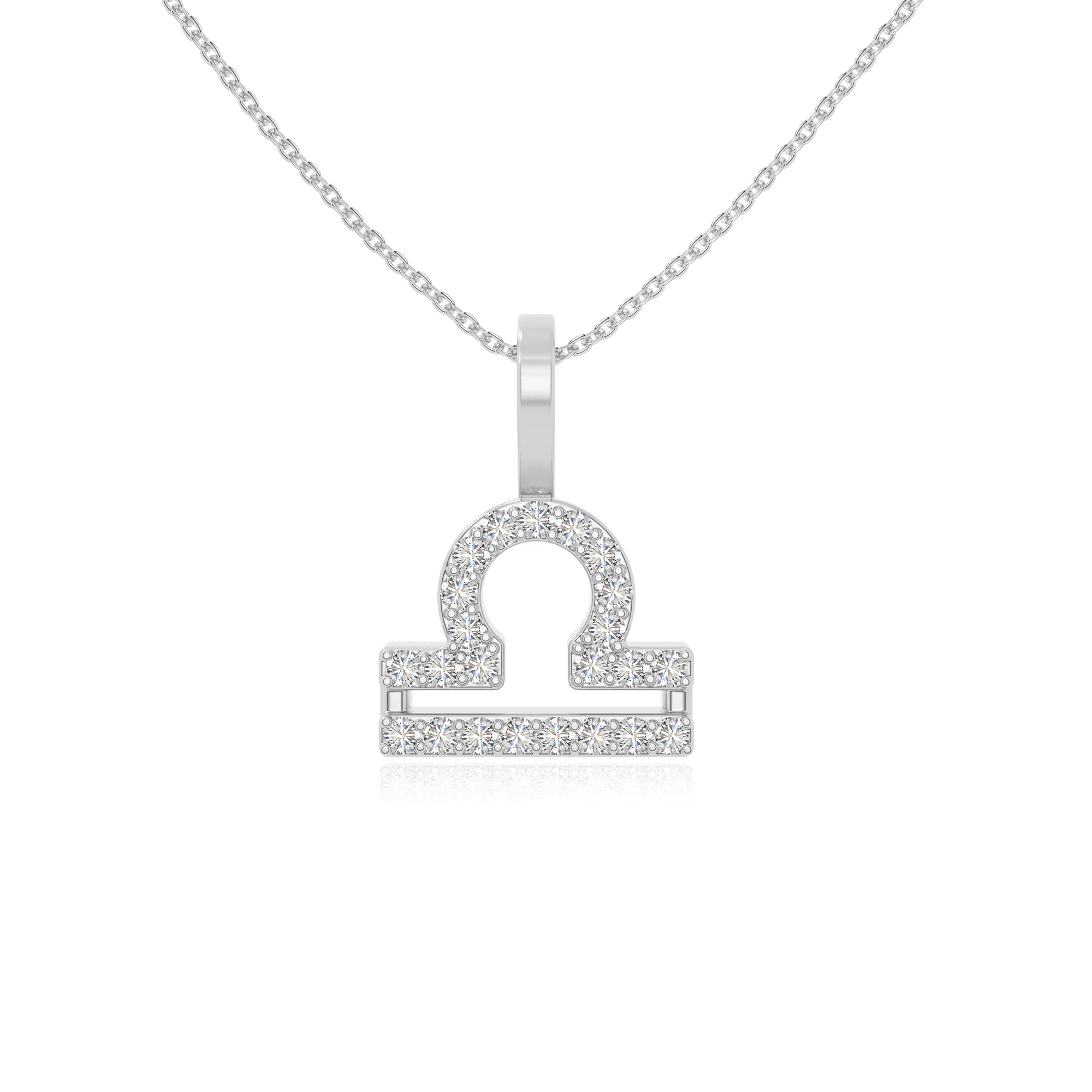 moissanite libra zodiac necklaces in sterling silver 