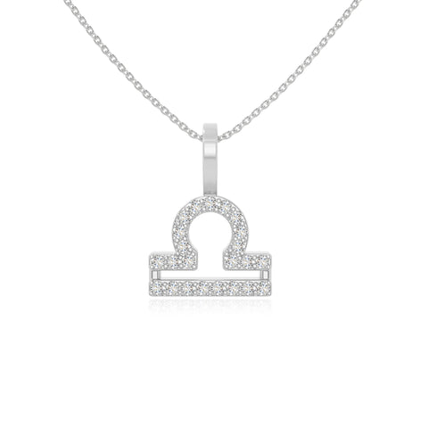 moissanite libra zodiac necklaces in sterling silver 