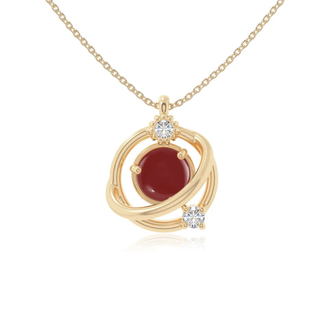 natural garnet galaxy necklaces in yellow gold vermeil 
