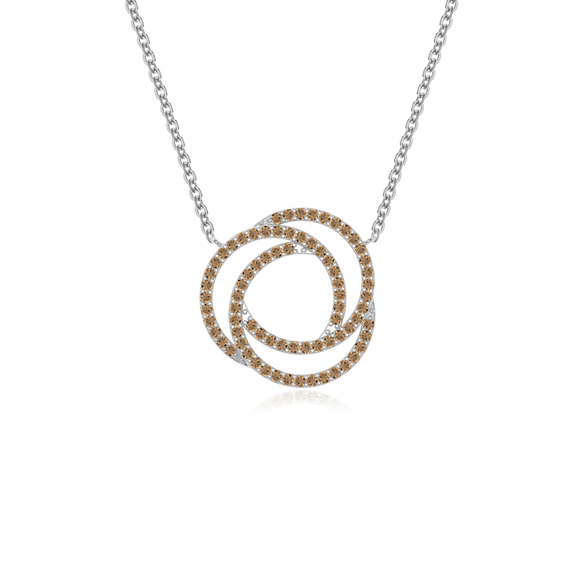 natural citrine infinity love knot necklaces in sterling silver 
