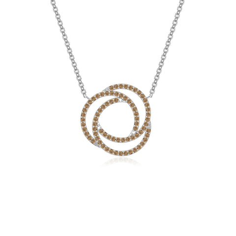 natural citrine infinity love knot necklaces in sterling silver 