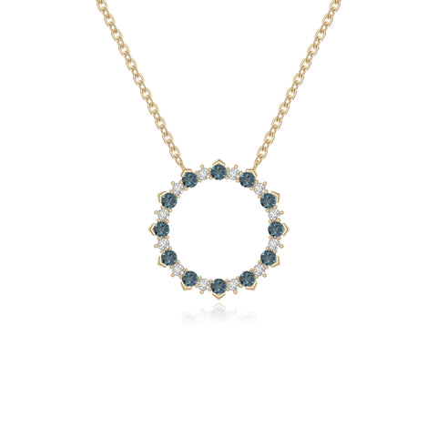 natural london-blue-topaz sun necklaces in yellow gold vermeil 