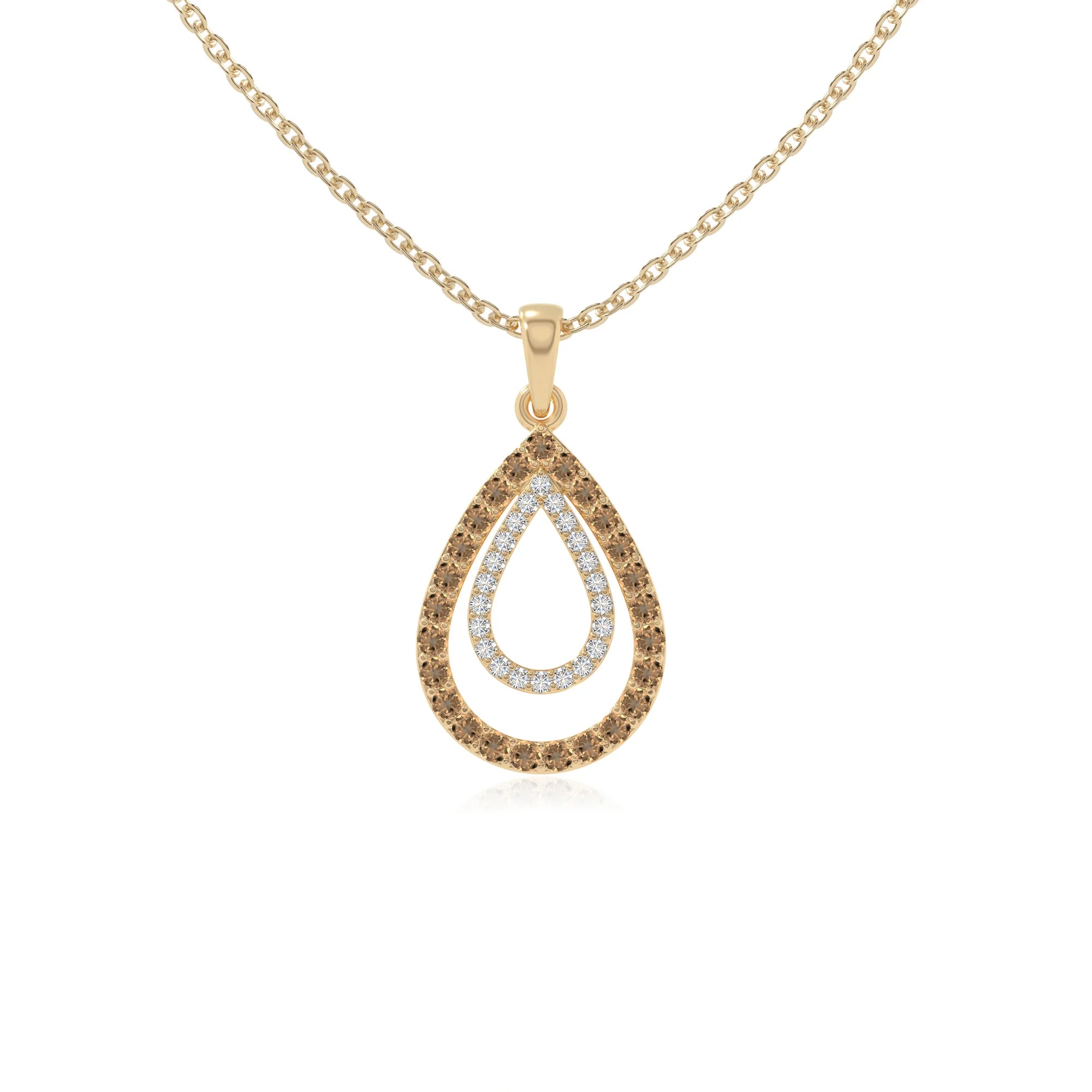 natural citrine infinity love knot necklaces in yellow gold vermeil 