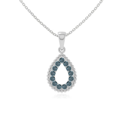 natural london-blue-topaz infinity love knot necklaces in sterling silver 