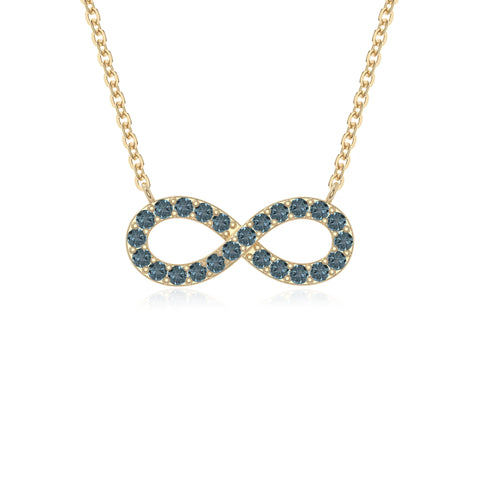 natural london blue topaz infinity necklaces in yellow gold vermeil 