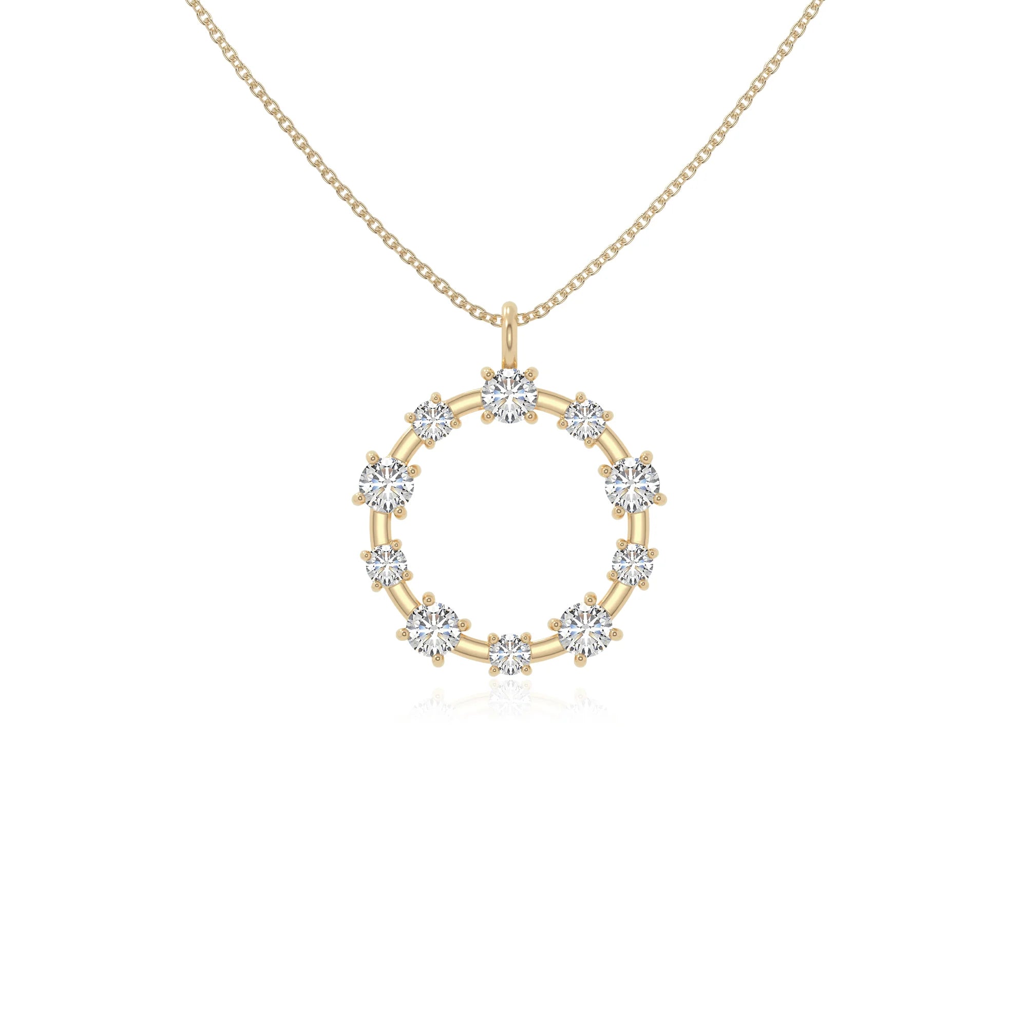 moissanite infinity love knot necklaces in yellow gold vermeil 