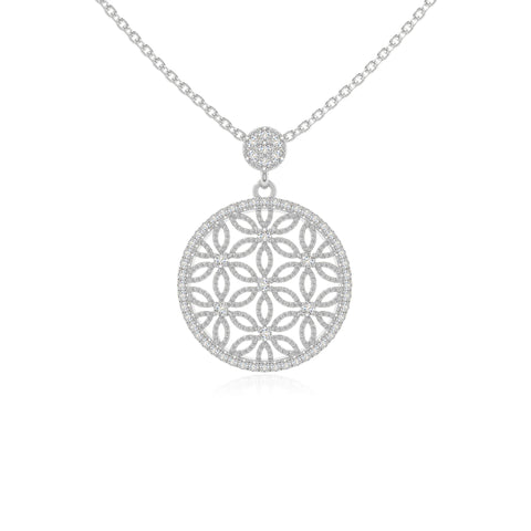 moissanite infinity love knot necklaces in sterling silver 