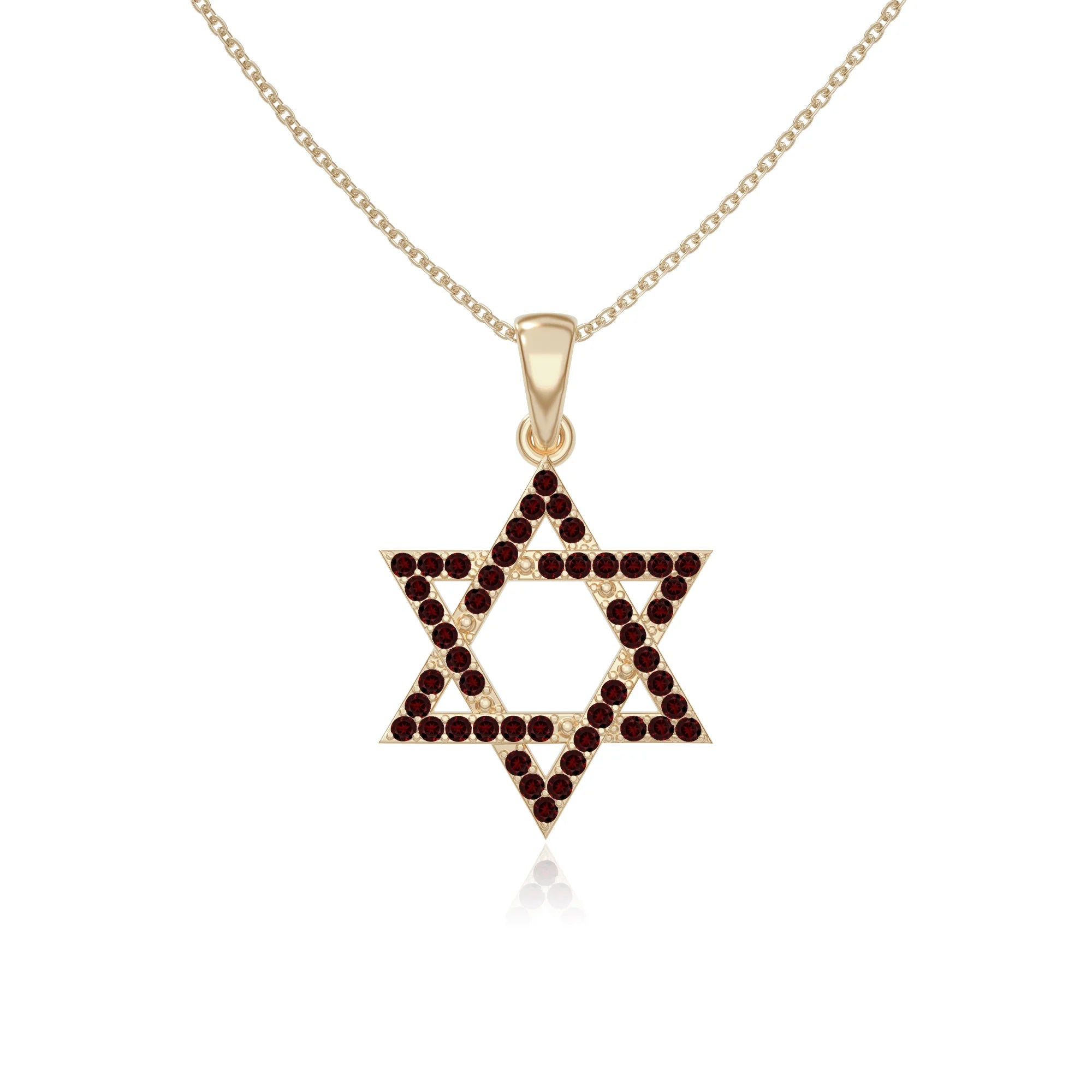 natural garnet infinity love knot necklaces in yellow gold vermeil 