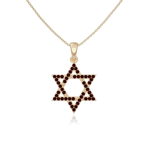 natural garnet infinity love knot necklaces in yellow gold vermeil 