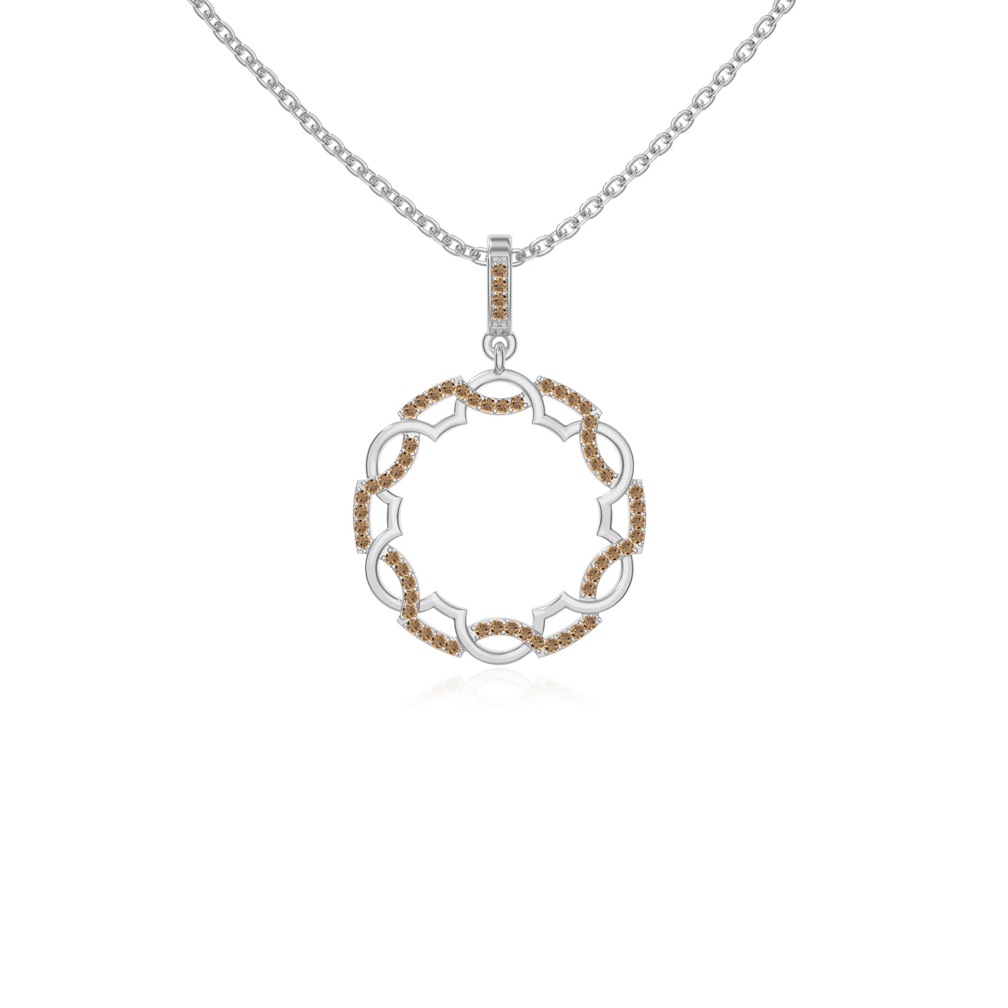 natural citrine infinity love knot necklaces in sterling silver 