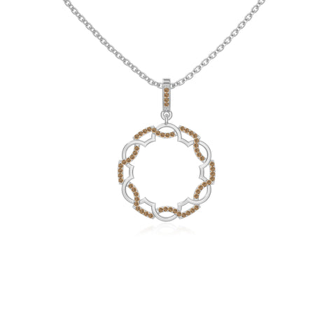natural citrine infinity love knot necklaces in sterling silver 