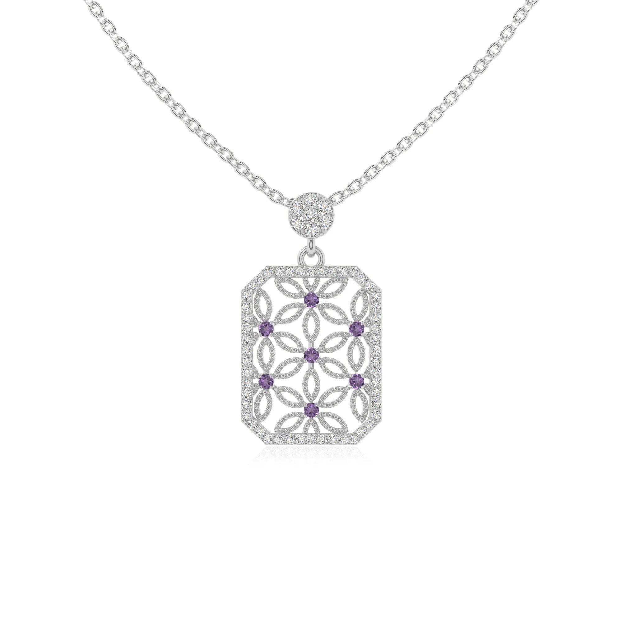 natural amethyst infinity love knot necklaces in sterling silver 