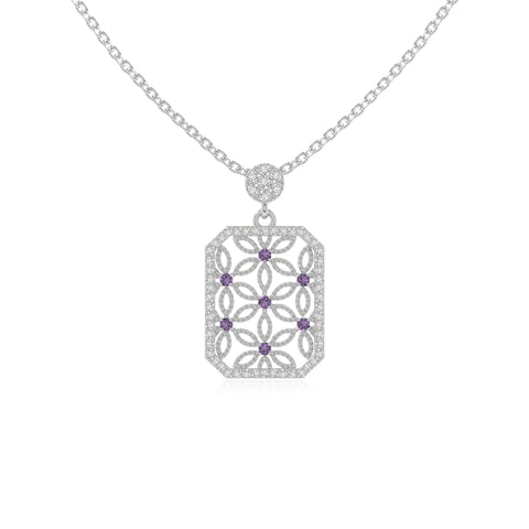 natural amethyst infinity love knot necklaces in sterling silver 
