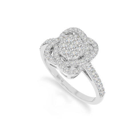 natural moissanite infinity promise rings in sterling silver 