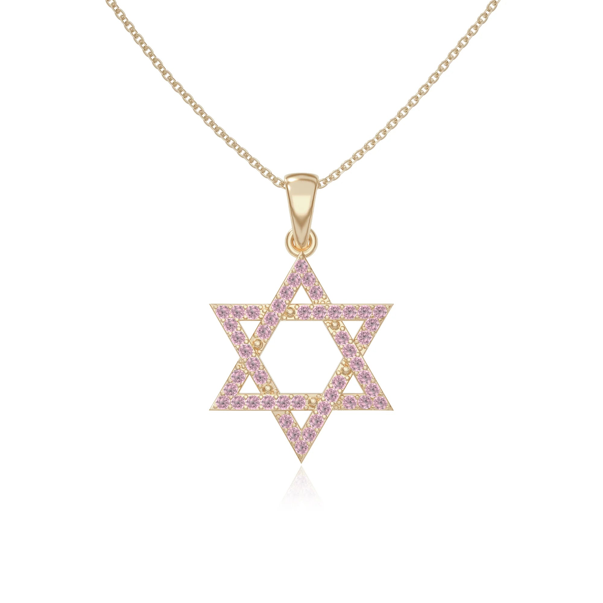 natural pink-tourmaline infinity love knot necklaces in yellow gold vermeil 