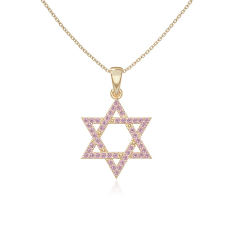 natural pink-tourmaline infinity love knot necklaces in yellow gold vermeil 