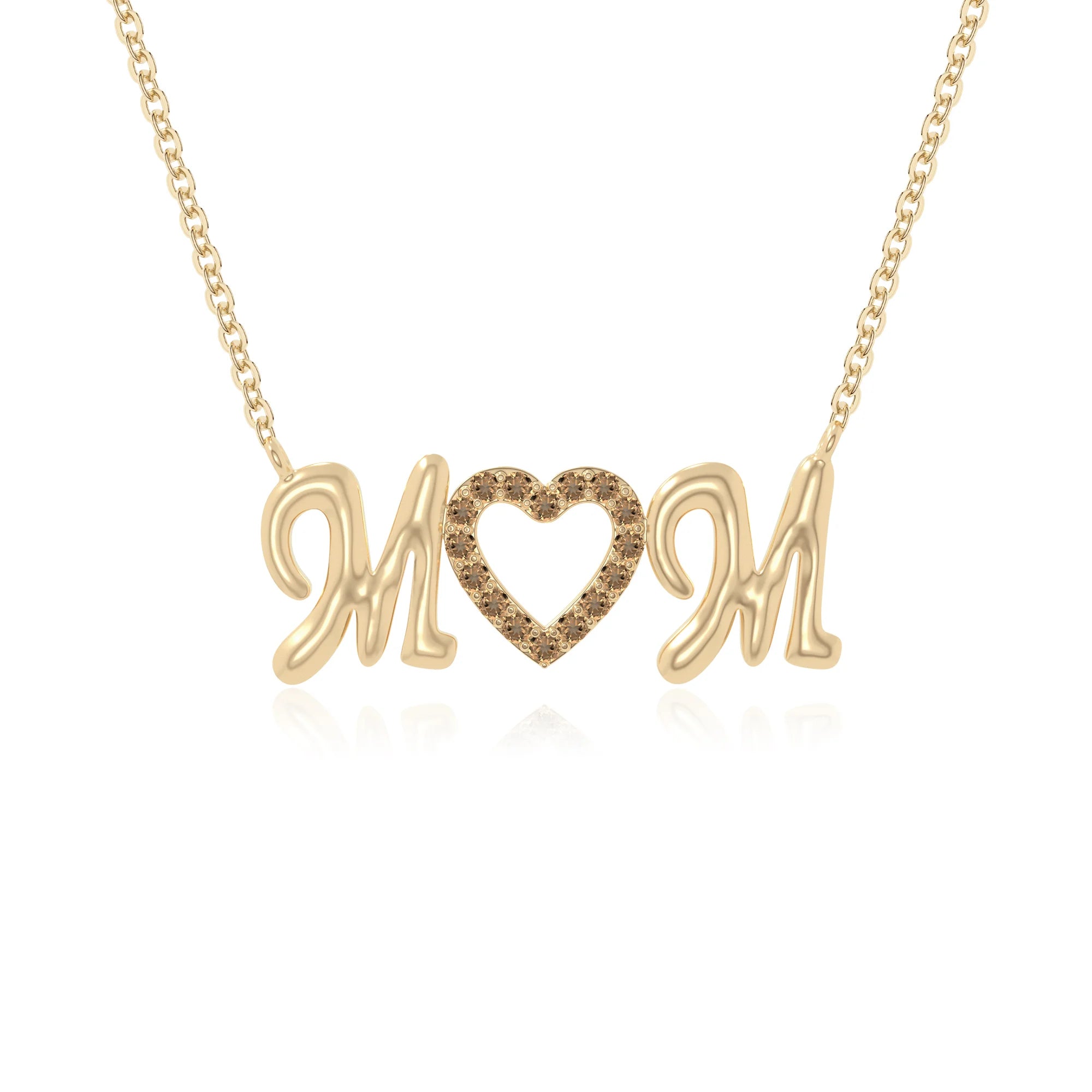 natural citrine mom heart necklaces in yellow gold vermeil 