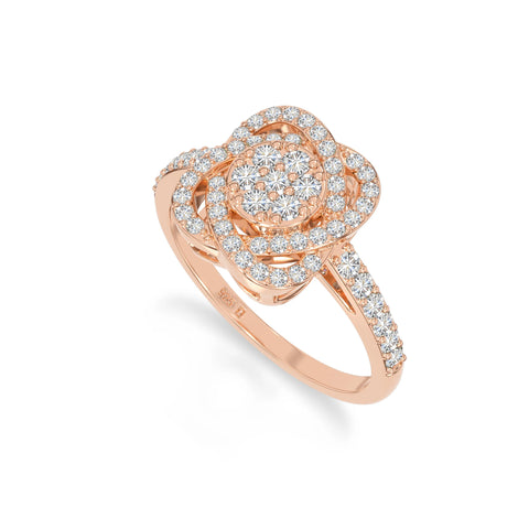 natural moissanite infinity promise rings in rose gold vermeil