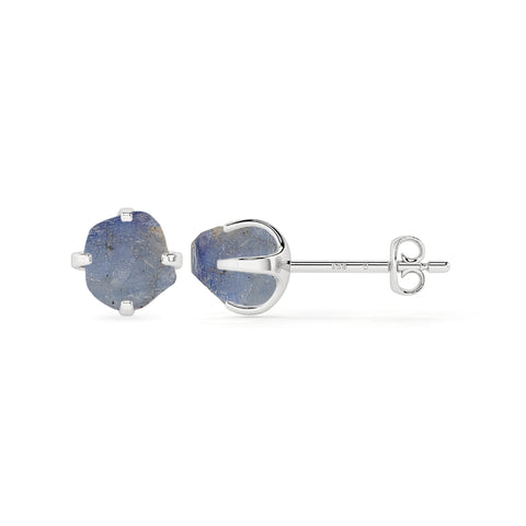 natural kyanite rough shape stud earrings