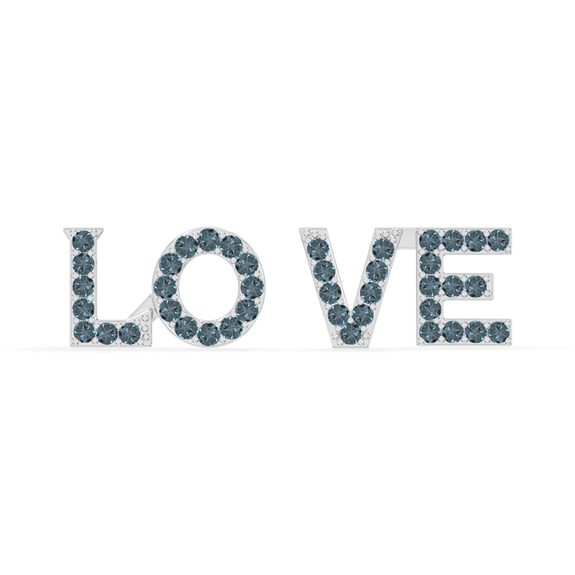 natural london-blue-topaz love stud earrings in sterling silver 