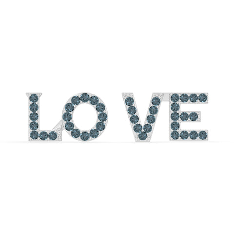 natural london-blue-topaz love stud earrings in sterling silver 