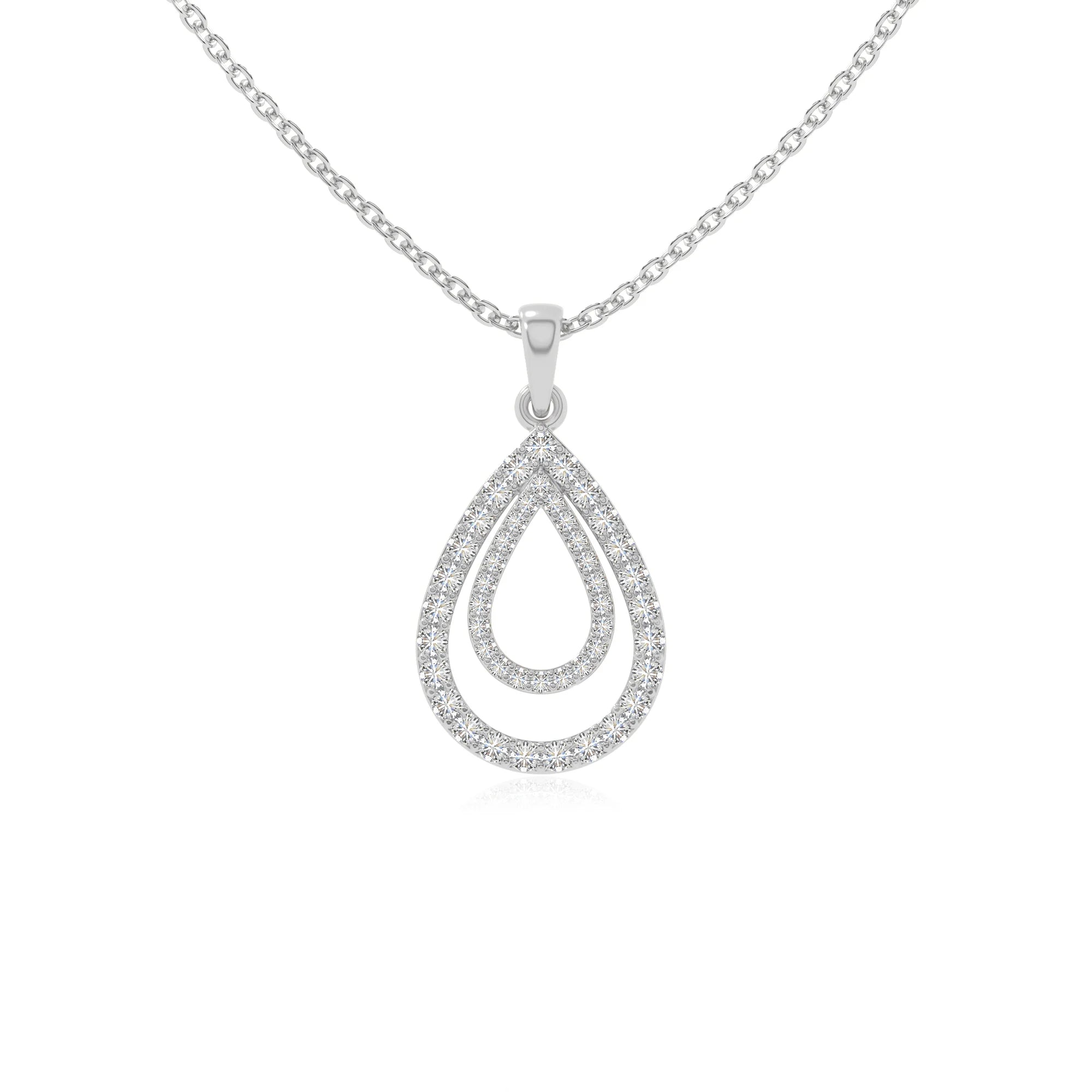moissanite teardrop necklaces in sterling silver 