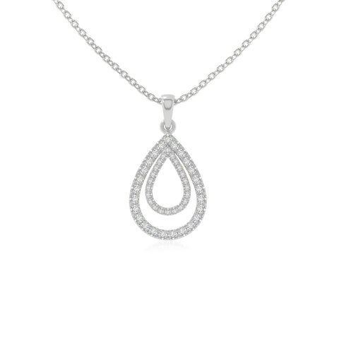 moissanite teardrop necklaces in sterling silver 