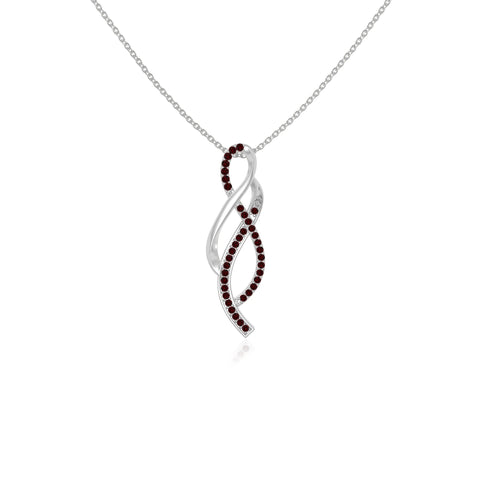 natural garnet infinity necklaces in sterling silver 