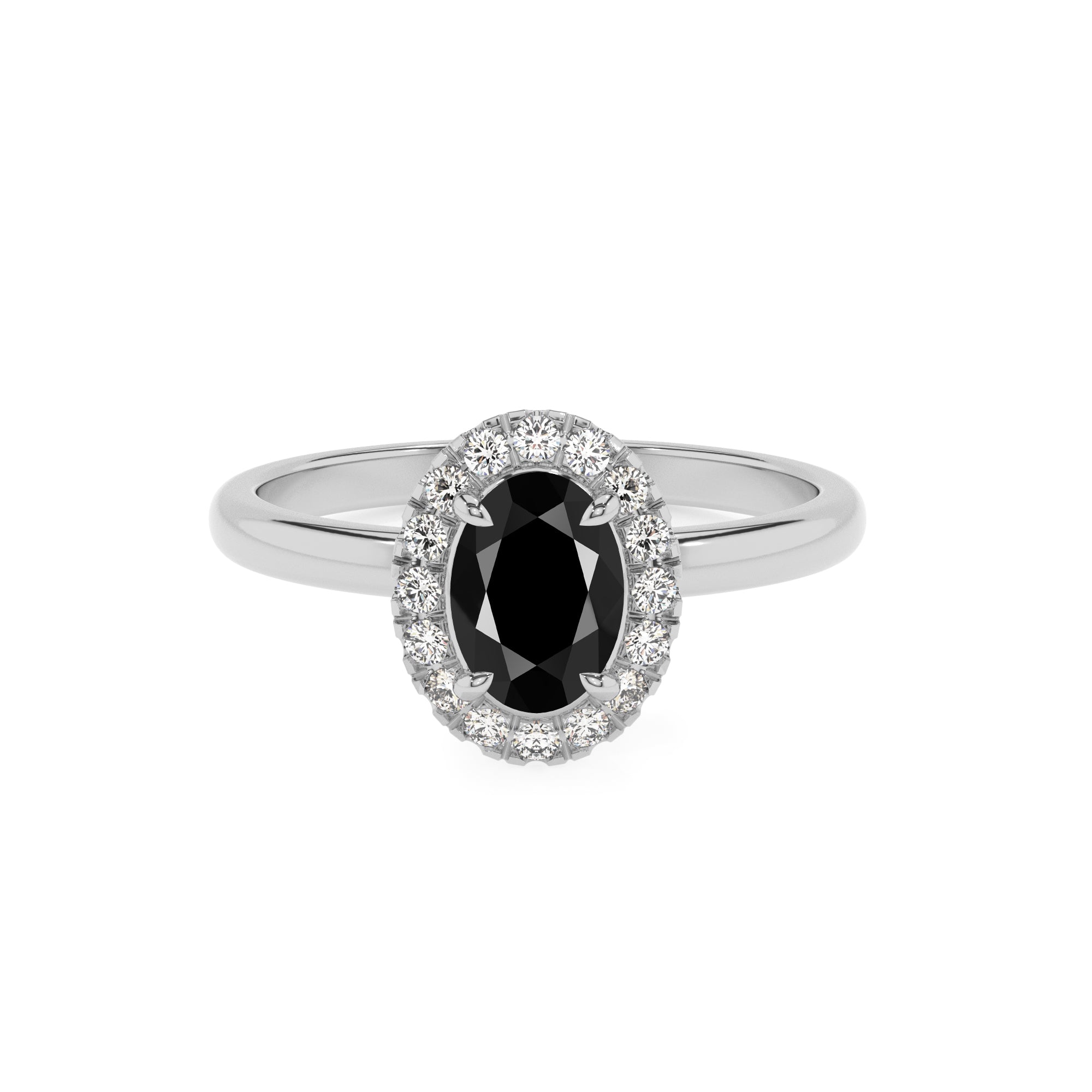 natural black-onyx oval halo solitaire engagement ring