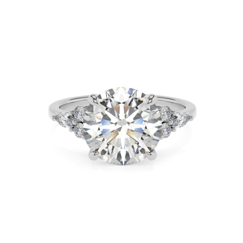 lab-grown moissanite round solitaire engagement ring