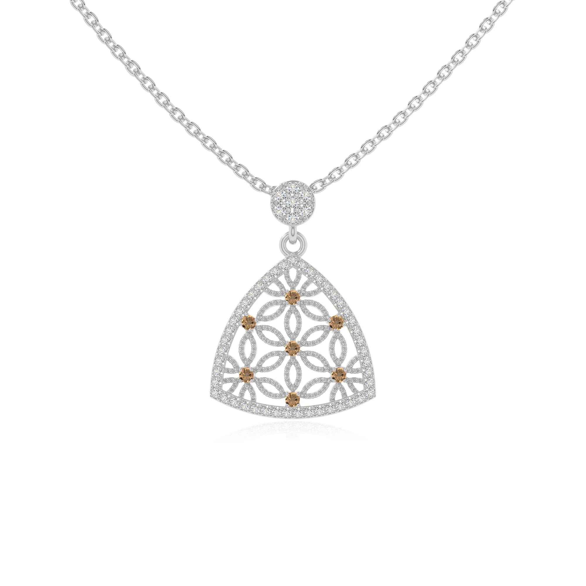 natural citrine infinity love knot necklaces in sterling silver 