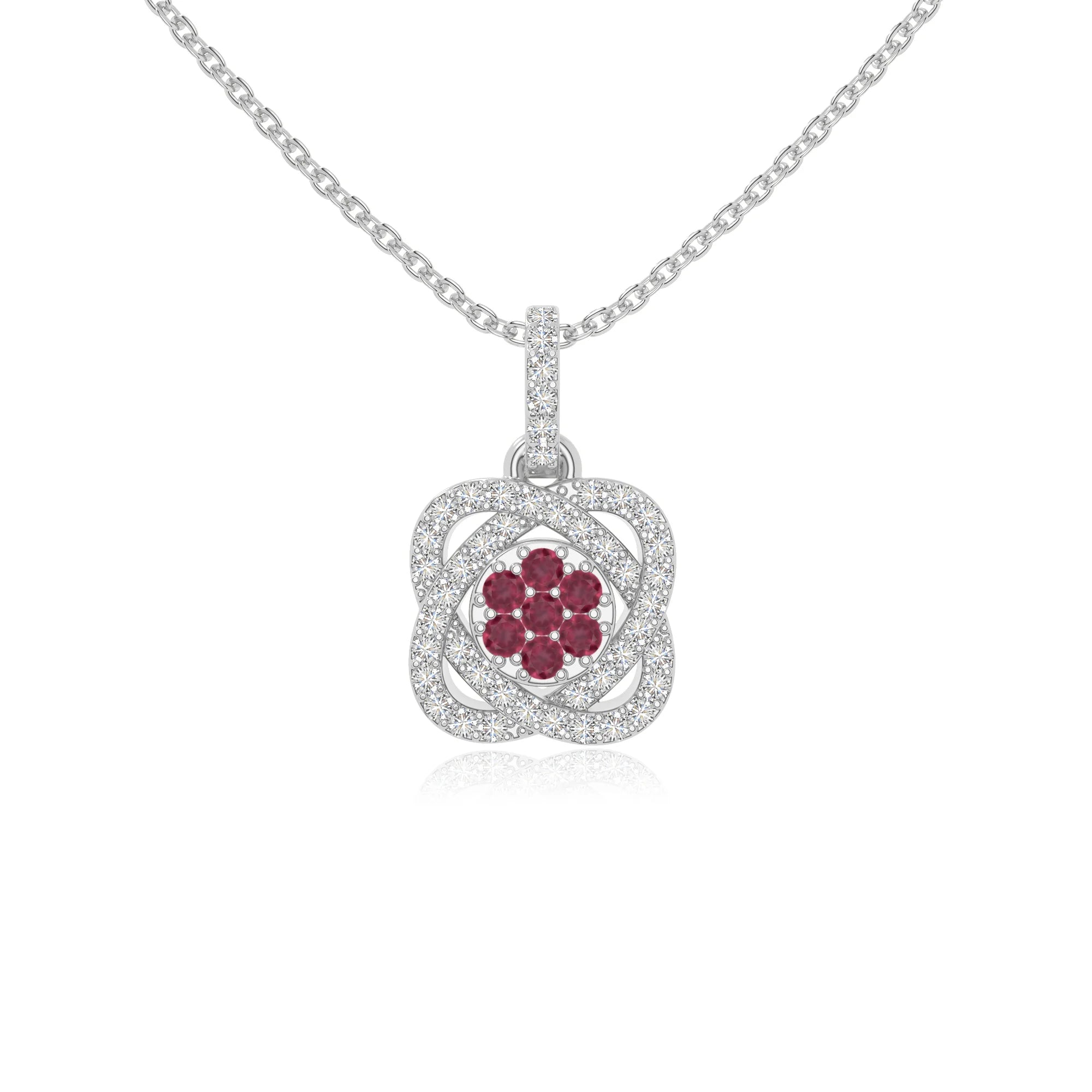 natural ruby inner power necklaces in sterling silver 