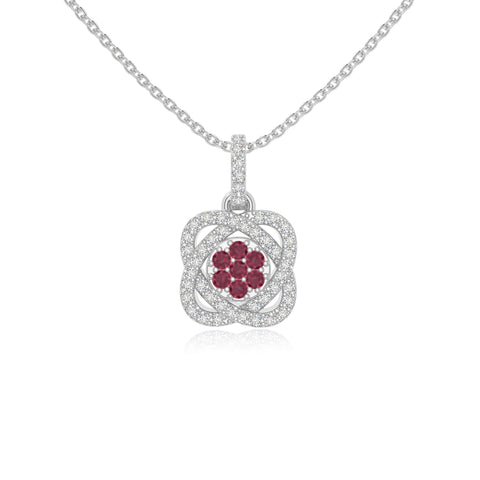 natural ruby inner power necklaces in sterling silver 