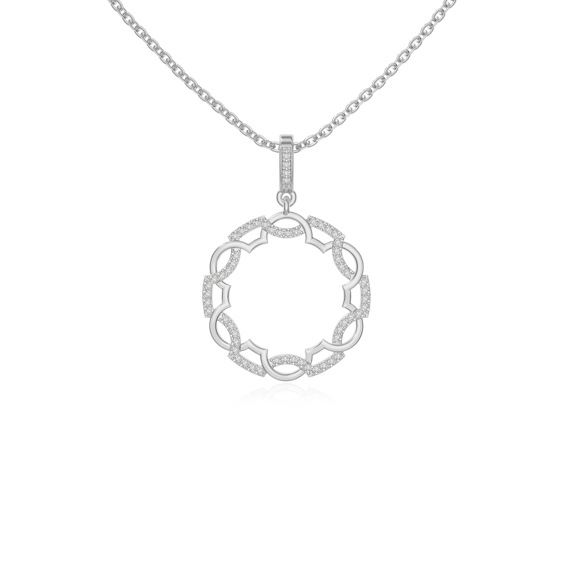 moissanite infinity love knot necklaces in sterling silver 