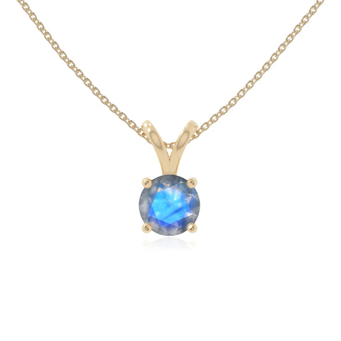 natural labradorite v-bale solitaire necklaces in yellow gold vermeil 