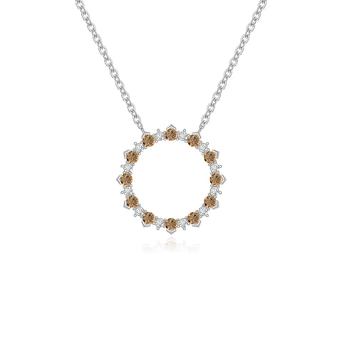 natural citrine sun necklaces in sterling silver 