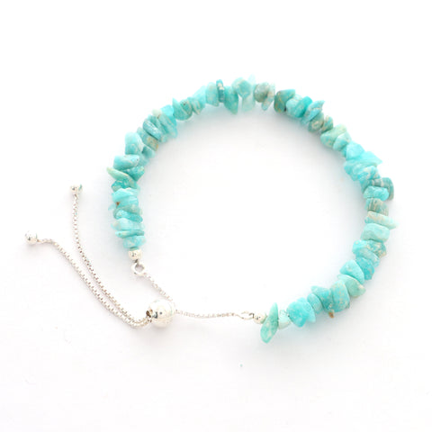 natural amazonite rough shape bolo bracelet