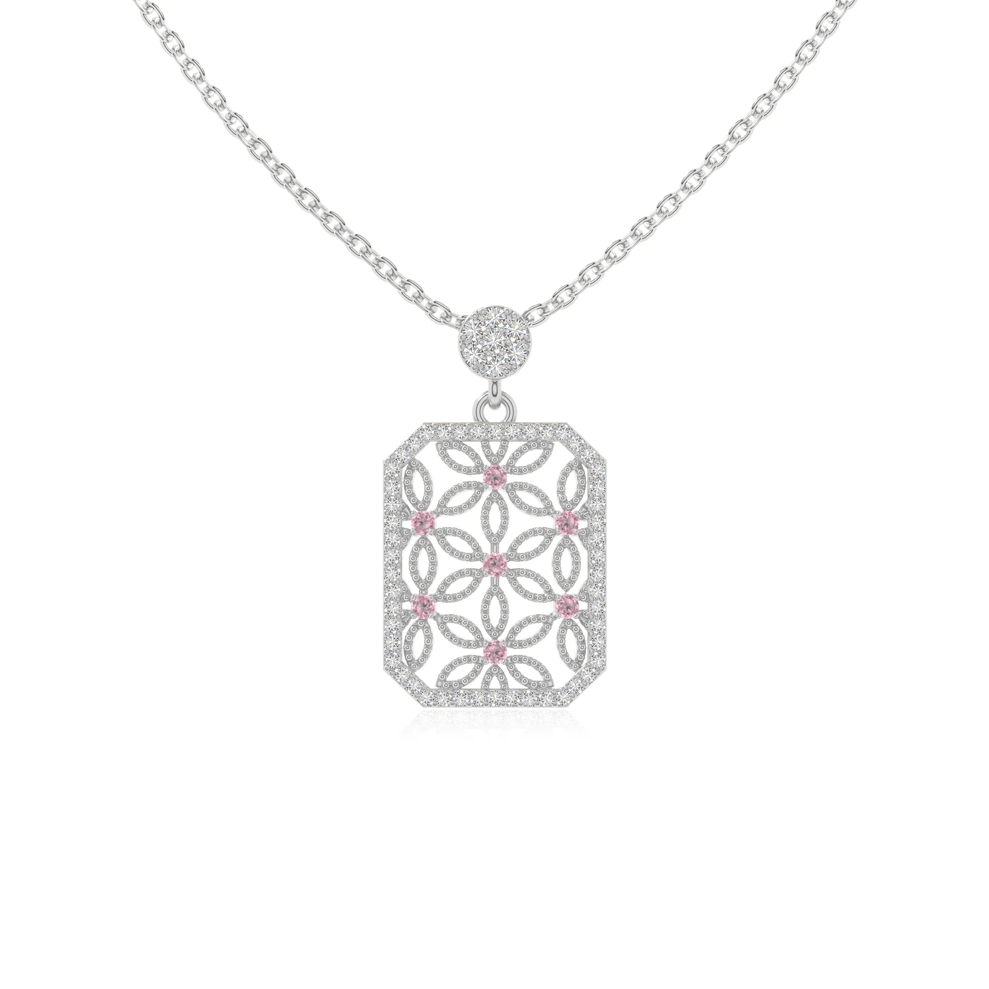 natural pink-tourmaline infinity love knot necklaces in sterling silver 