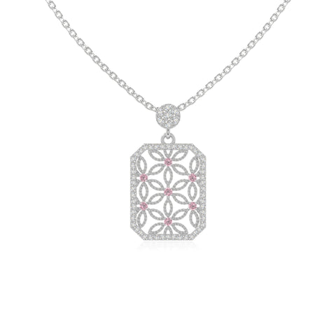 natural pink-tourmaline infinity love knot necklaces in sterling silver 