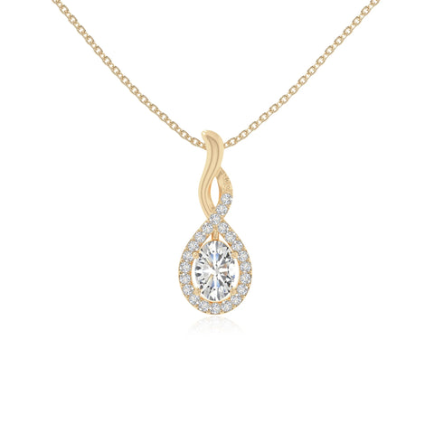 moissanite infinity necklaces in yellow gold vermeil 