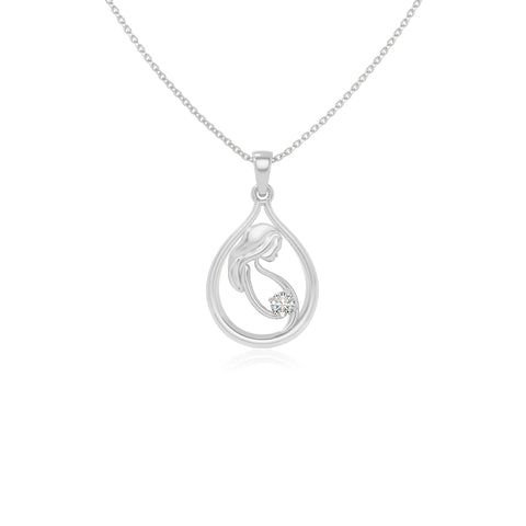 moissanite mom to be necklaces in sterling silver 