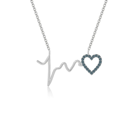 natural london-blue-topaz heartbeat necklaces in sterling silver 