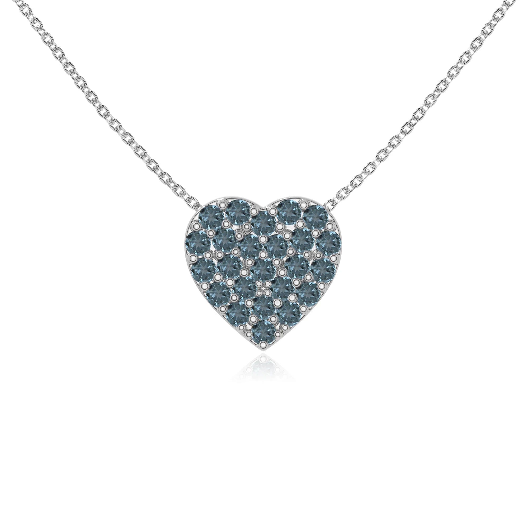 natural london-blue-topaz studded heart necklaces in sterling silver 