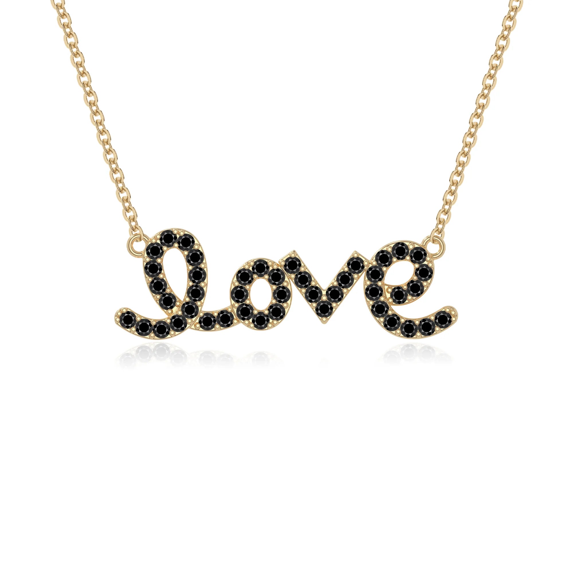 natural black-onyx infinity love knot necklaces in yellow gold vermeil 