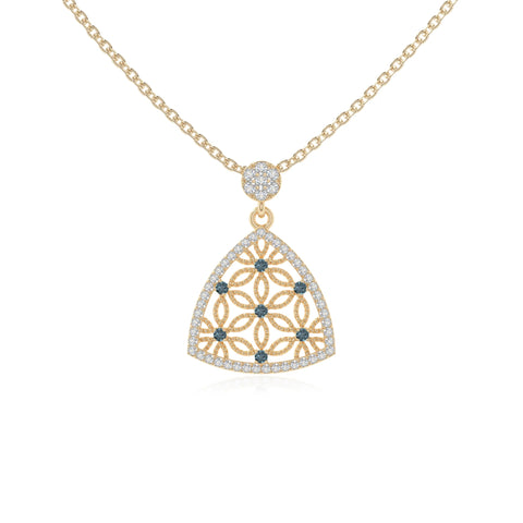 natural london-blue-topaz infinity love knot necklaces in yellow gold vermeil 