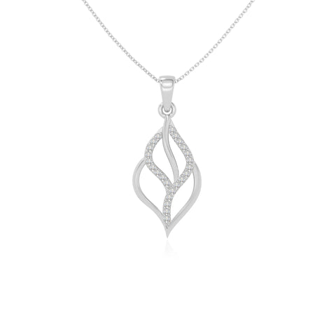 moissanite leaf necklaces in sterling silver 