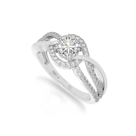 natural moissanite solitaire engagement rings in sterling silver 