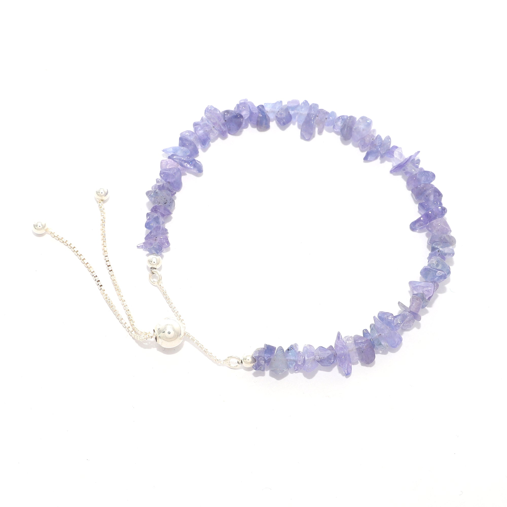 natural tanzanite rough shape bolo bracelet