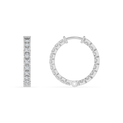 lab grown moissanite hoop earrings